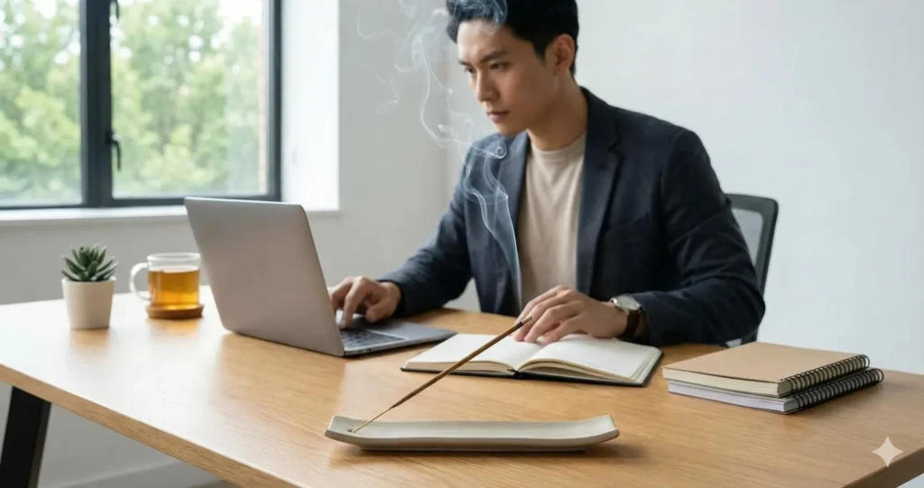 Agarwood incense improves concentration, deep work quality, and mental clarity