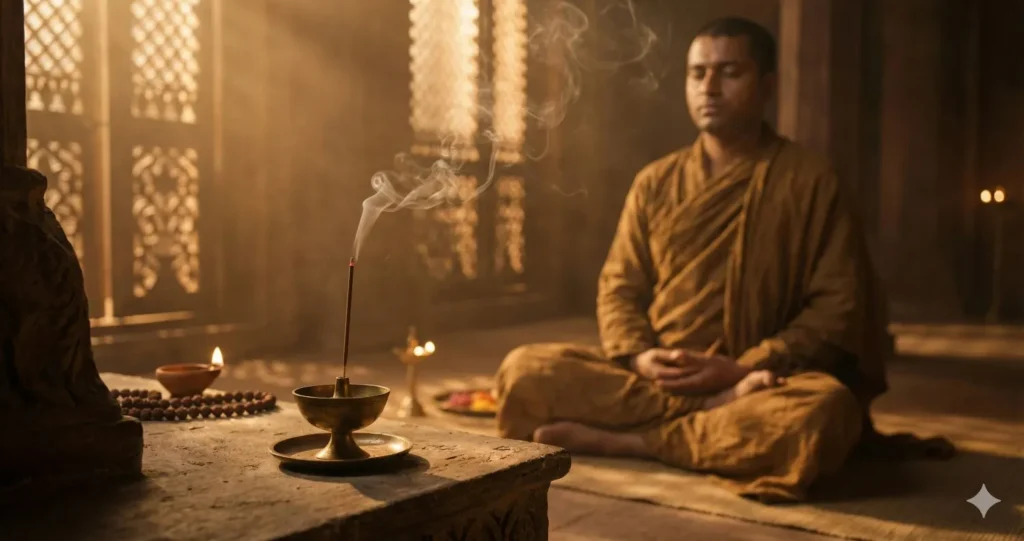 Agarwood incense strengthens spiritual practice and supports sacred rituals