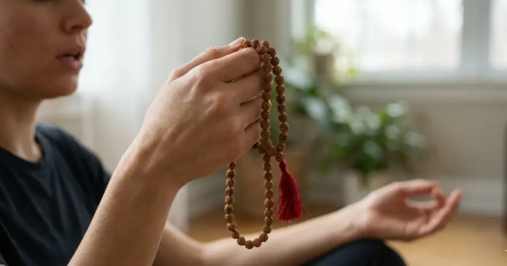 Benefits of 108 Beads Rudraksha Mala and the Sacred Meaning of 108 Beads 3 108 Beads Rudraksha Mala Supports Focused Chanting